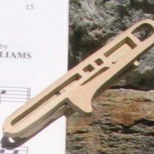 clip per trombone in legno massiccio fatta a mano, regalo originale e utile per il musicista trombonista